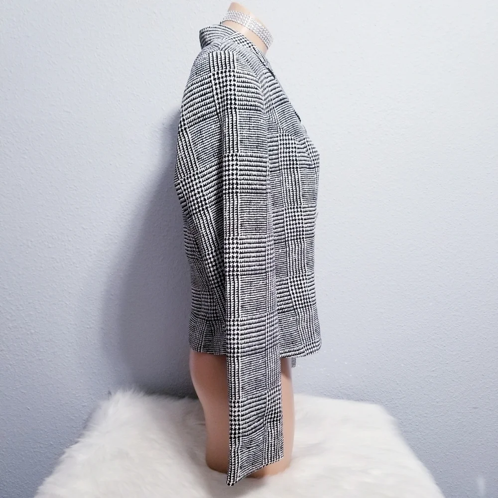 Vintage 90's retro glam print blazer career jacket 10 - Picture 3 of 7